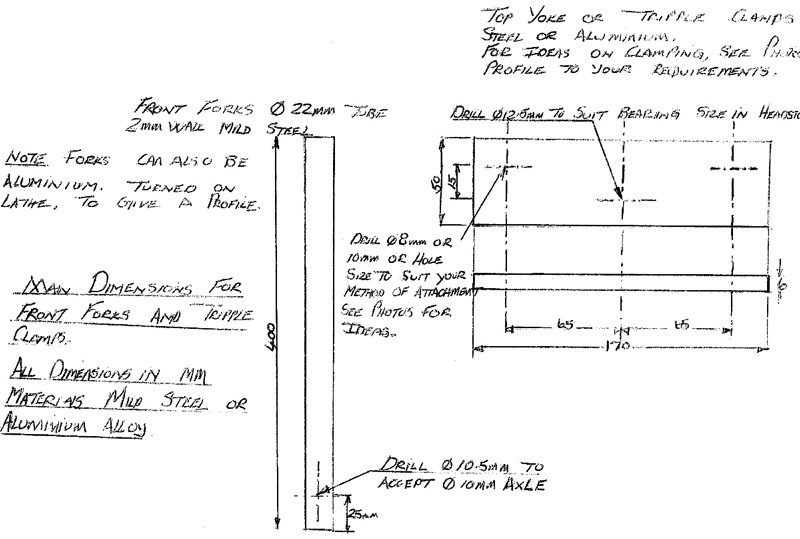 Mini Moto Frame Dimensions 2