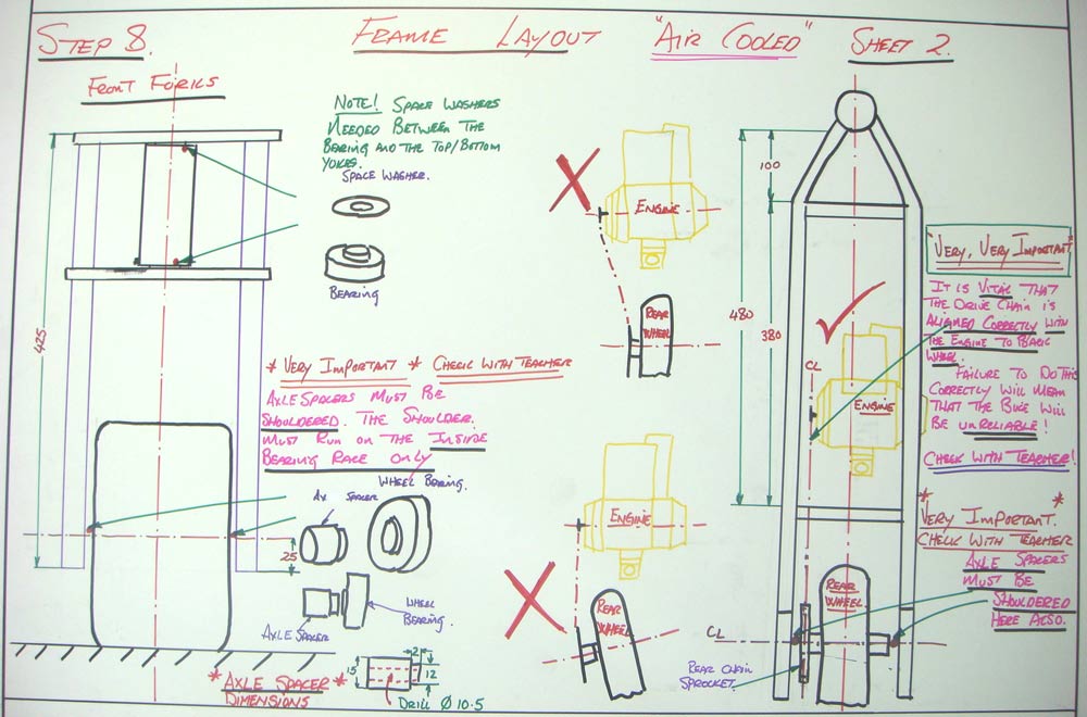 Minibike Plans & Drawings - Step 8 Frame Layout image 2